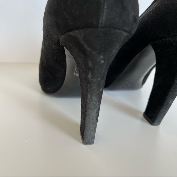 Prada Black Suede Close Toed High Heels - Picture 8 of 12